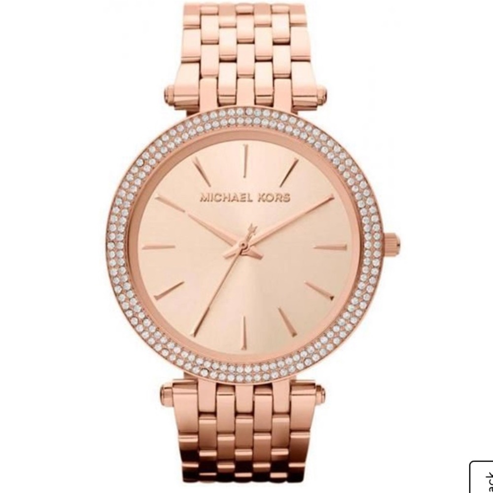 Michael Kors Darci Three Hand Watch with accents